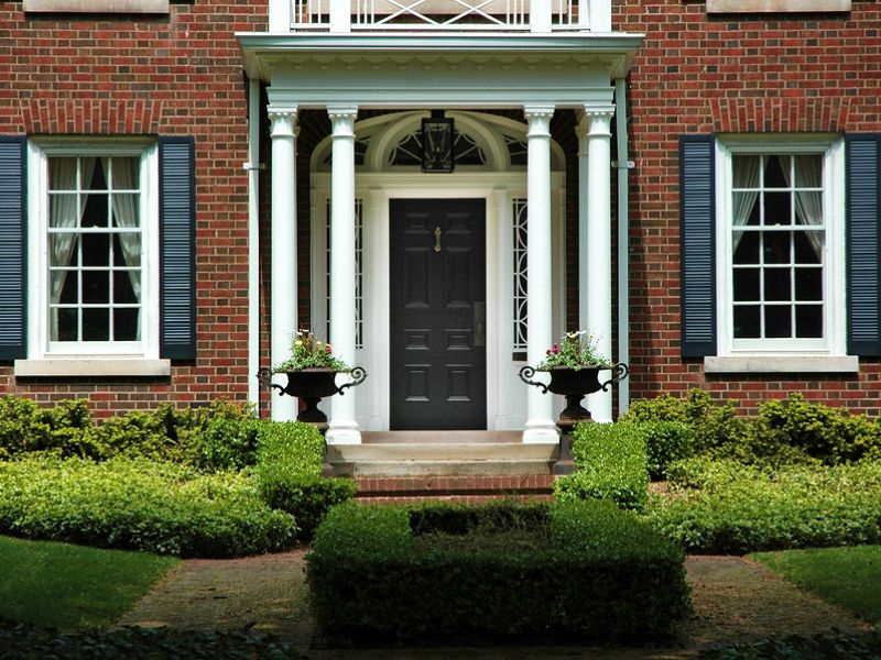 A clean front or door entrance of a house near Fredericksburg.