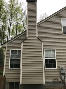 After Pressure Washing Vinyl Siding
