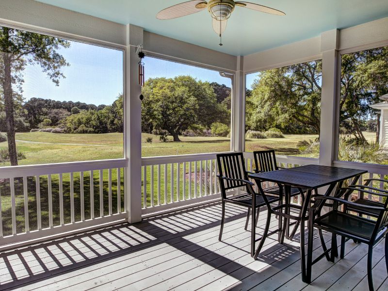 A clean wooden deck in a house located in Fredericksburg
